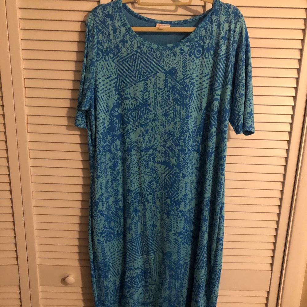 NWOT Blue Lularoe Julia dress